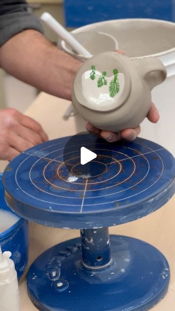 Kevin Kowalski on Instagram: "Episode six: Creating a New Mug Style. The Mocha Diffusion surface decoration enhances the surface with these beautiful trees. The process comes from the late 1700’s in England from the Mocha Ware or Slip Ware factories. I learned the process from Robin Hopper and have since found a unique way of using the decorating technique to create an atmospheric landscape. If you would like to learn my process visit the link in my bio to purchase my virtual workshop. In the soda firing each scenic landscape comes alive. We will see this process in the coming videos. Thanks for following along and sharing these videos. #ceramics #pottery" Mocha Diffusion, Atmospheric Landscape, Pottery Videos, Beautiful Trees, Surface Decoration, Ceramics Pottery, Scenic Landscape, Beautiful Tree, Mocha