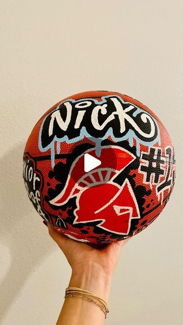 Murals, Calligraphy, Signs on Instagram: "This ball is currently sitting pretty at the coolest table at senior night 😉 ✨visit my linktree to customize yours ! More ideas in the highlights reel called balls #seniornight #basketballlove #highschoolbasketball #porterspartans #handpaintedbasketball" How To Paint A Basketball, Painted Basketball Senior Night, 8th Grade Basketball Night Gifts, 1000 Points Basketball Ideas, Basketball Senior Night Ideas, Painted Basketball, Senior Night Ideas, Signing Ideas, Senior Table