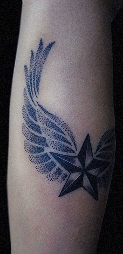 Dot Work Tattoo Wings Tattoo Wings, Dot Tattoos, Work Tattoo, Cool Arm Tattoos, Angel Wings Tattoo, Wing Tattoo, Neck Tattoo For Guys, Hummingbird Tattoo, Dot Work Tattoo