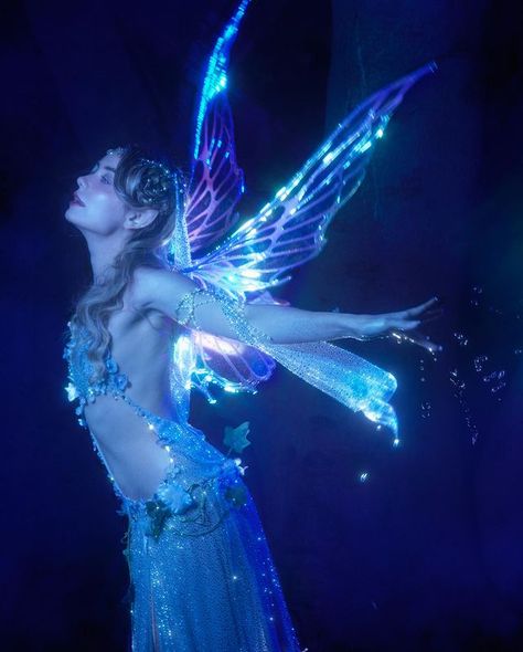 Costume • Instagram Water Fairy, Lighting Photography, Mermaid Core, Moon Fairy, Mermaid Vibes, Summer Fairy, Mermaid Fairy, Fairy Aesthetic, Blue Fairy