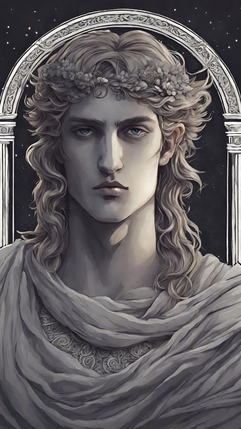 Myths | Dream | Story | History | Sleep | Mystery | God | Morpheus | Greek mythology | Fantasy | Dark | Mens Pictures, Greek God, Sketch Art, Greek Gods, Greek Mythology, Brad Pitt, Portrait Art, Art Sketches, Sketch