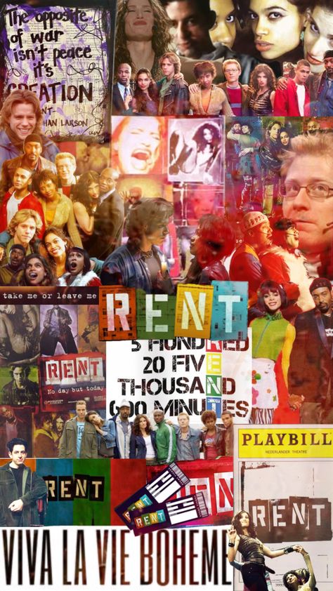 RENT #rentmusical Rent Aesthetic Musical, Rent Wallpaper Musical, Rent Musical Aesthetic, Musical Theatre Aesthetic Wallpaper, Rent Poster, Rent The Musical, Rent Musical, Jonathan Larson, Movie Night Theme