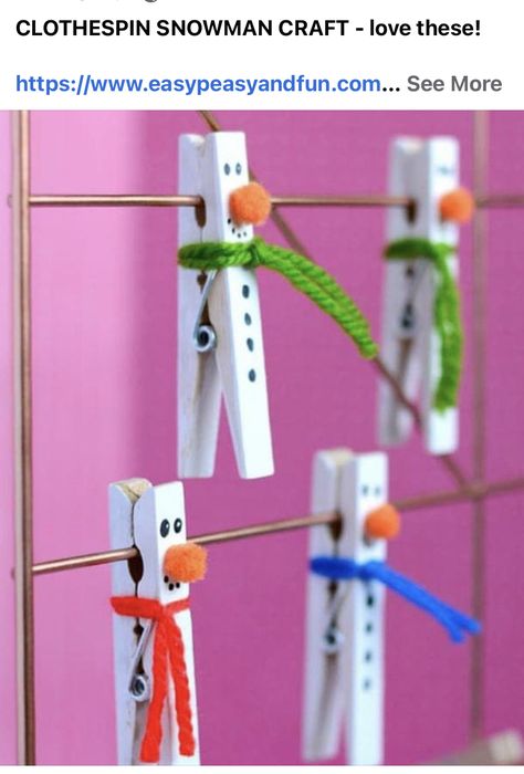 Close Pin Ornaments, Clothes Pin Christmas Crafts, Closepin Crafts, Clothespin Snowman, Snowman Craft Ideas, Clothespin Crafts Christmas, Clothespin Diy Crafts, Clothespin Magnets, Christmas Clothespins