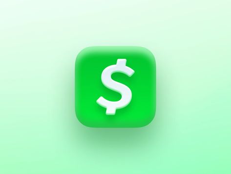 Skeuomorphic Cash App by Ted Kulakevich for Kulak on Dribbble Cash App Profile Pics, Cash App Logo, Telegram Profile, Cash App Icon, Cash App Name Ideas, Paypal Logo, Cash App Card Ideas, I Get Money, Icons App