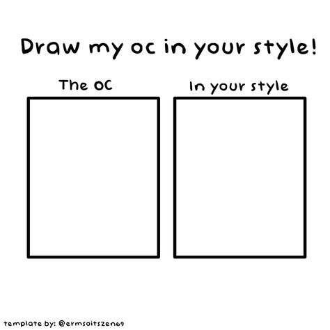 Template for you guys so if you dare someone to draw your oc in their own style here's a template🤯😋 Oc Wardrobe Template, Draw Your Oc Template, Draw Ur Oc In This Outfit, Draw My Oc, Oc Template, Draw Your Oc, Outfit Challenge, Style Challenge, Own Style