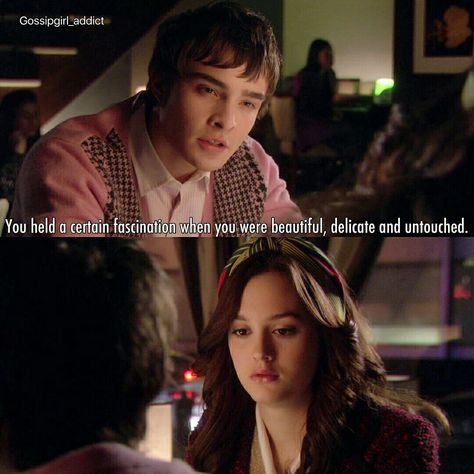 Chuck and Blair #GossipGirl Chuck And Blair, Chuck Bass, You Dont Want Me, Blair Waldorf, Three Words, You Are Beautiful, Gossip Girl, Then And Now, Fascinator