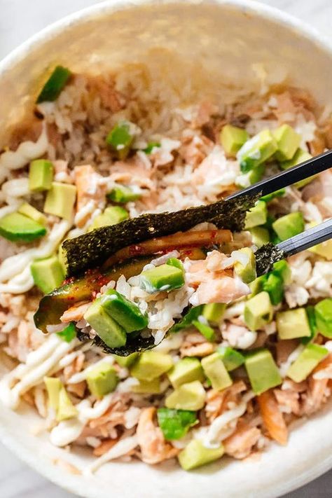 15 Salmon Bowl Recipes That Will Keep You Nourished and Energized #purewow #fish #recipe #seafood #dinner #healthy #lunch #food #cooking