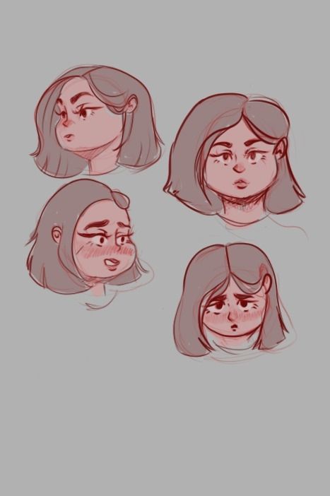 Character Styles, Face Drawing Reference, Face Characters, Drawing Expressions, Character Sketch, Book Art Drawings, Round Face, Face Art, Girl Drawing