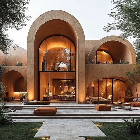 Kashan Mirage Residence by Rezvan Yarhaghi @yk_archdaily 🔗 https://www.amazingarchitecture.com/visualization/kashan-mirage-residence-by-rezvan-yarhaghi Rezvan Yarhaghi: Nestled in the heart of Kashan’s desert, a stunning villa awaits those seeking a unique retreat. This beautiful villa, crafted from traditional Iranian bricks, is a testament to the region’s rich architectural heritage. As you approach, the majestic arches come into view, each one a masterpiece of design and engineering. Th... Scale Model Architecture, Beautiful Villa, Architecture Life, Traditional Interior Design, Landscape And Urbanism, Architecture Poster, Construction Industry, Baroque Architecture, Organic Architecture