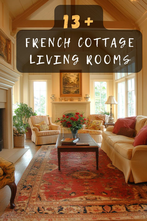 Transform Your Living Space Into French Cottage Elegance! 🏡🌷 Explore 13 Charming Ideas To Infuse Your Home With Provincial Beauty. Perfect For Those Who Love A Touch Of Rustic Charm. Curious To Transform? Click To Discover! 🌟 #FrenchCottage #LivingRoomDecor #ProvincialBeauty #RusticCharm #HomeTransformation French Provincial Decor Living Room, Provincial Living Room, Nordic Living Room Inspiration, Cottage Living Room Ideas, French Provincial Living Room, French Cottage Living Room, Living Room French Country, Provincial Decor, French Provincial Decor