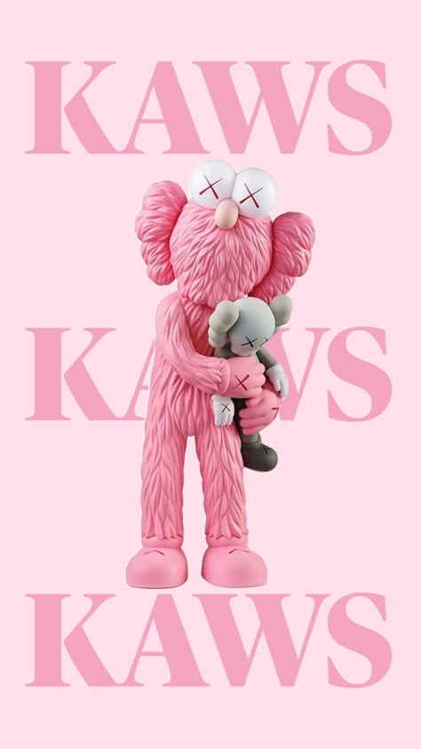 #miprimershuffle #myfirstshuffle Pink Kaws Poster, Kaw Wallpaper, Pink Kaws Wallpaper, Kaws Pink, Apartment Posters, Pink Kaws, Kaws Poster, Kaws Iphone Wallpaper, Pretty Wallpaper Ipad