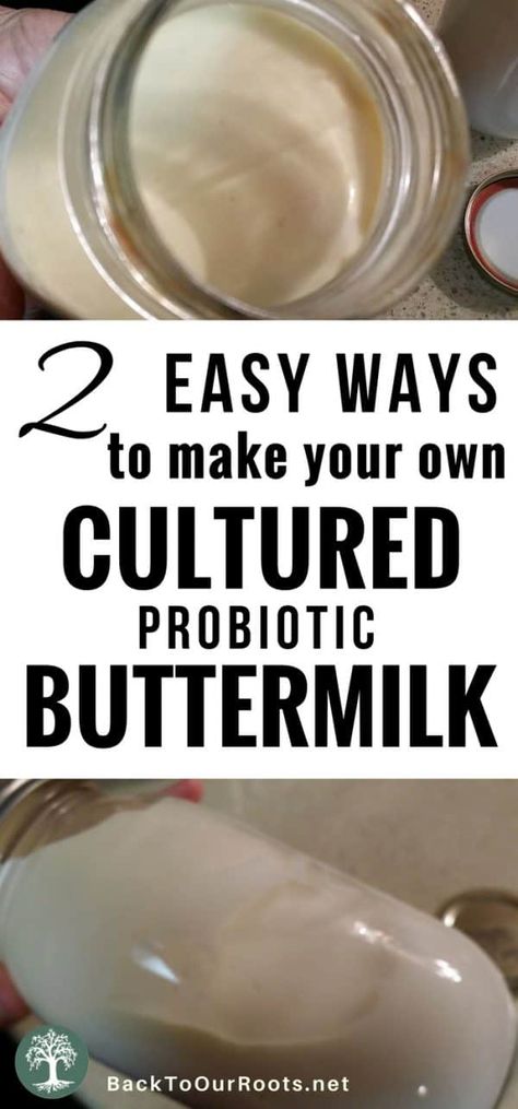 How To Make Cultured Buttermilk, Making Buttermilk, Dairy Foods, Cultured Buttermilk, Cheese Making Recipes, How To Make Buttermilk, Homemade Soda, Fermentation Recipes, Buttermilk Recipes