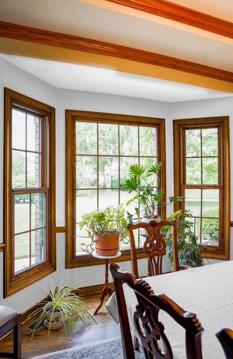 Window Wood Design, Wood Frame Windows, Wood Framed Windows, Wood Window Trim, Framed Windows, Wood Window Frame, Wooden Window Frames, French Windows, Large Window