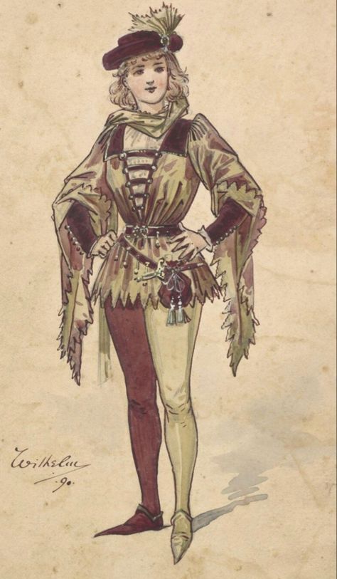 Wilhelm Pantomime, Medieval Circus, Renfaire Outfit, Victorian Masquerade, Medieval Jester, Elizabethan Clothing, Jester Outfit, Costume Design Sketch, Jester Costume