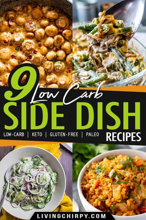 Low Carb Side Dish Recipes, Carb Side Dishes, Low Calorie Sides, Low Calorie Side Dishes, Low Carb Side Dish, Low Carb Side, Mexican Side Dishes, Side Dishes For Chicken, Keto Side