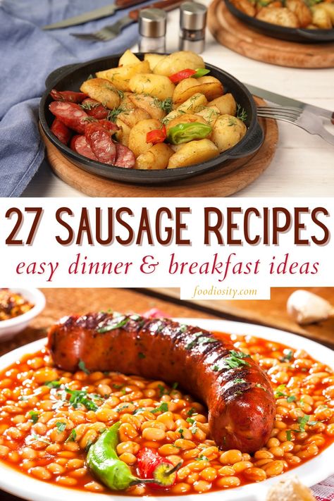 Bavarian Sausage Recipes, Ground Country Sausage Recipes, Sheet Pan Peppers, Easy Sausage Dinner Recipes, Kielbasa Sausage Recipes, Sausage Dinners, Easy Sausage Casserole, Sausage Pasta Skillet, Delicious Turkey Recipes