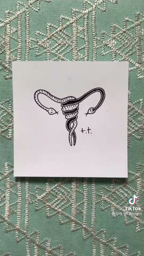 Uterus Tattoo, Feminist Tattoo, Snake Tattoo, Finger Tattoos, Tattoo Idea, Henna Tattoo, Future Tattoos, Tattoos And Piercings, Printmaking