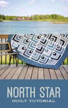 Chart a course to your next DIY sewing project with the North Star Quilt! With Jenny's quick and easy, free quilting instructions, this shining star is sure to be a gorgeous creation! North Star Quilt, Star Quilt Tutorial, Quilted Potholder Pattern, Missouri Quilt Tutorials, Missouri Quilt Company, Missouri Star Quilt Company Tutorials, Missouri Star Quilt Tutorials, Missouri Quilt, Missouri Star Quilt Company