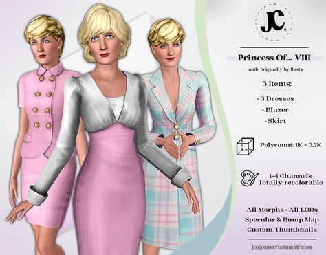 4t3 Conversion of Rusty's Princess Of... VIII Sims 3 Cc Finds, Cc Finds, Sims 3, Royalty