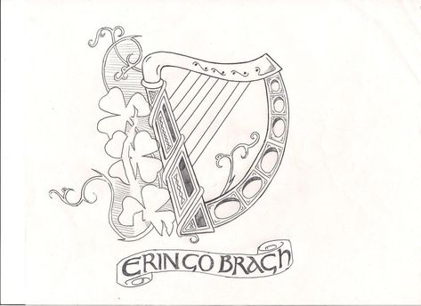 picked this up in Dublin Harp And Shamrock Tattoo, Ireland Tattoo Ideas Celtic Symbols, Irish Harp Tattoo, Harp Tattoo, Irish Tattoo, Old Irish Blessing, Cross Coloring Page, Shamrock Tattoos, History Drawings