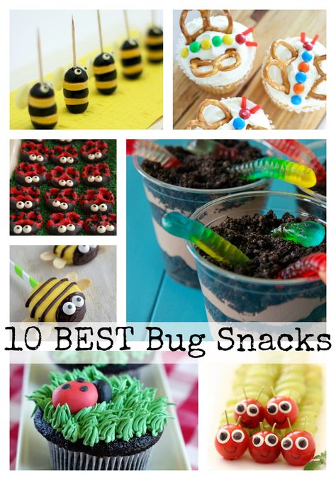 Adorable and delicious bug-themed snacks that your kids will LOVE this summer! Bug Snacks For Kids, Insect Party Ideas, Insect Party, Bug Snacks, Reptile Party, Insects Theme, Bees And Butterflies, Snacks For Kids, Butterfly Party