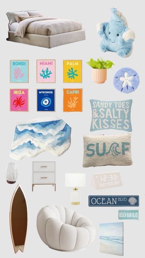 Check out itzeva34's Shuffles beach room shuffle | #beach #fypp #room Preppy Room Beach, Beach Bedroom Girls, Room Shuffles, Hawaii Room, Beach Inspired Bedroom, Coastal Room Decor, Beachy Room Decor, Summer Room Decor, Ocean Themed Bedroom