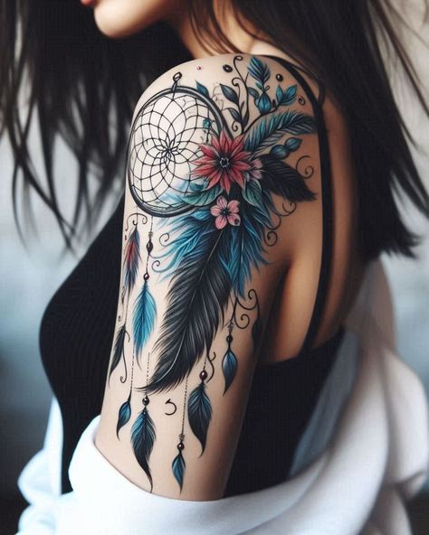 Capture your dreams in ink with these stunning dreamcatcher tattoo ideas for women. Elegant, symbolic, and beautifully intricate! Dream Catcher Tattoo Design Unique, Dream Catcher Tattoos, Dream Catcher Tattoo Design, Women Tattoo Ideas, Mommy Tattoos, Dream Catcher Tattoo, Angel Wings Tattoo, Wing Tattoo, Largest Butterfly