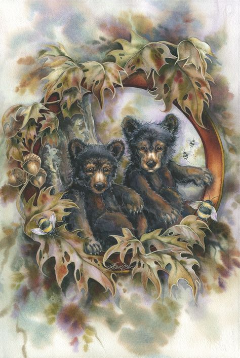 Simple Joys - Print Jody Bergsma, Joy Art, Simple Joys, Animal Totems, Bear Art, Animal Sketches, Art And Illustration, Native American Art, Wildlife Art