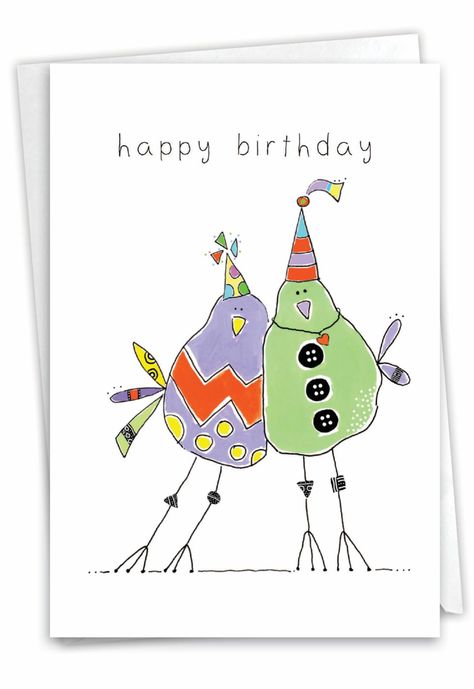 PRICES MAY VARY. INSIDE GREETING: "To my favorite peep!" COVER - Happy Birthday SIZE - Some styles are available blank or with a greeting inside. Fits neatly in an elegant, sturdy 5" x 7" paper mailing envelope with a pointed flap. USE - The ideal, stationery for writing birthday wishes. Card's cover pages are printed on coated stock and have a high gloss finish, while the cards interior pages are uncoated for a smooth and flawless writing surface. Ideal for men, women, wife, husband, and friend Birdie Birthday, 1 Happy Birthday, Birthday Card Drawing, Happy Birthday Greeting Card, Birthday Cards For Men, Card Drawing, Animals Cute, Happy Birthday Greetings, Birthday Greeting