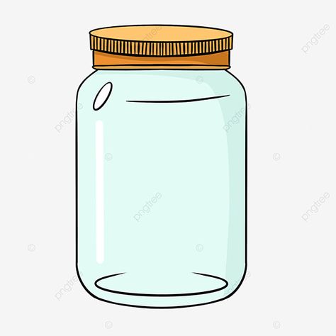 Water Bottle Clipart, Jar Aesthetic, Jar Illustration, Cartoon Water Bottle, Jar Clipart, Bottle Png, Jar Image, Cartoon Water, Hand Clipart