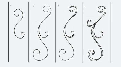 How to Draw Scrolls and Scrollwork | Art class ideas Art Class Ideas, Swirl Design Pattern, Scrollwork Pattern, Medieval Artwork, Wall Stencil Patterns, Art Program, Easy Doodle, Art Projects For Kids, Diy Journal Books