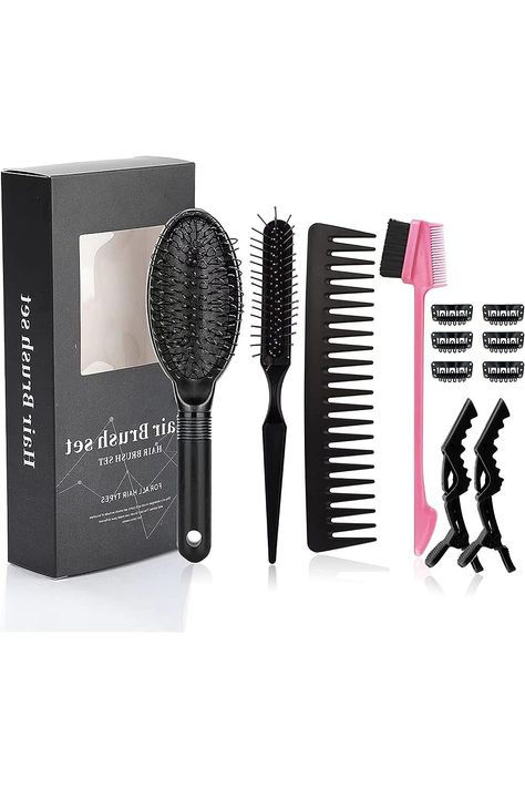 12 Pieces Pro Wig Hair Brush,Hair Comb Set Includes Airbag Massage Brush Wide Tooth Hair Comb Hair Edge Brush Wet Brush Wig Clip for Synthetic Wigs,Hair Extensions,DIY Hair Styling Hair,Wigs Curly and Human Hair Hair Extensions Diy, Edge Brush, Wigs Curly, Wig Colors, Wig Styling, Massage Brush, Comb Set, Brush Hair, Styling Hair