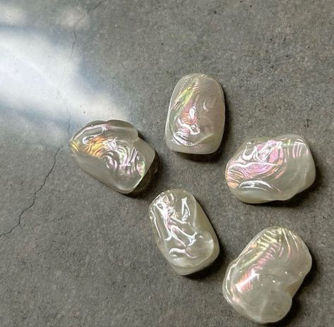 Mother Of Pearl Nails, Nails Korean, Asian Nails, Pearl Nails, Nails Inspo, Nails Ideas, Nails Inspiration, Nail Inspo, Mother Of Pearl