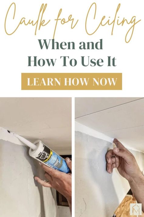 Learn the best tips for sealing gaps, repairing cracks, and achieving a smooth finish. Perfect for crown molding, corners, and ceiling details. Discover the right caulk type and techniques to enhance your home's look. Save this for your next DIY project! Crown Molding Corners, Ceiling Details, Ceiling Detail, Crown Molding, Moldings And Trim, Home Look, Molding, Diy Projects, Home Improvement