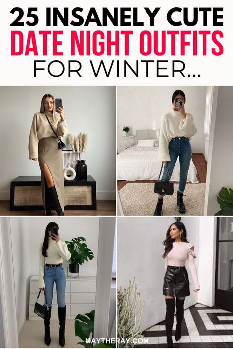 Winter Outfits For Date Night, Winter Date Outfit Ideas, Winter Date Outfit, Outfits For Date, Winter Date Night Outfit, Cute Date Night Outfits, Night Outfits Winter, Date Outfit Ideas, Winter Date Outfits