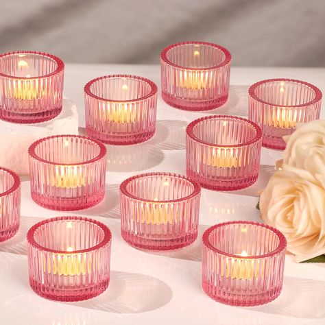 Small Votive Candle Holders, Christmas Wedding Decor, Candles Holder, Glass Tealight Candle Holders, Tea Party Table, Tea Candle Holders, Tea Light Candle Holders, Candle Table, Light Candles