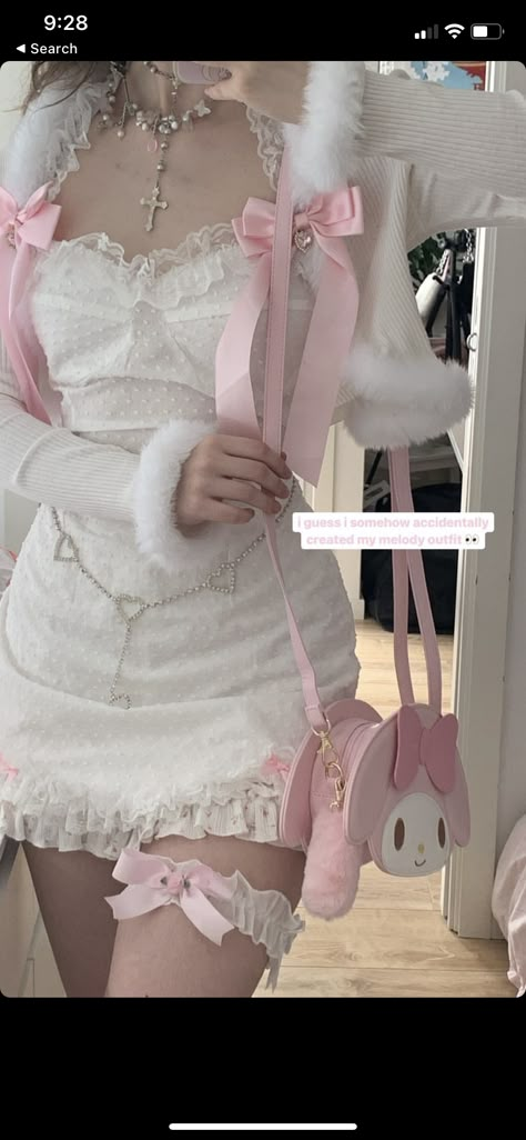 Aesthetic My Melody, Sanrio Outfits, Kawaii Outfit Ideas, Kawaii Fashion Outfits, Future Outfit, Alternative Outfits, Pink Outfits, Fancy Outfits, Kawaii Clothes