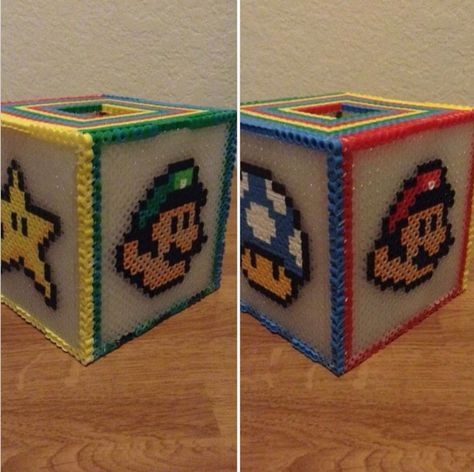 Mario Piggy Bank Perler Crafts, Piggy Banks, Perler Patterns, Bead Patterns, Hama Beads, Perler Beads, Piggy Bank, Beading Patterns, Banks