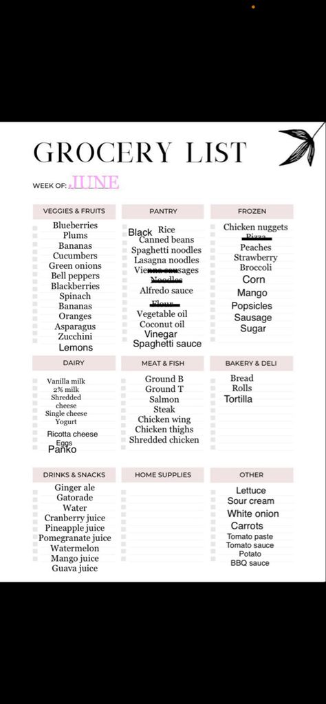 Grocery List Healthy, Strawberry Lasagna, Blueberry Chicken, Banana Popsicles, Yogurt Chicken, Zucchini Spaghetti, Winter Comfort Food, Vanilla Milk, Healthy Grocery List