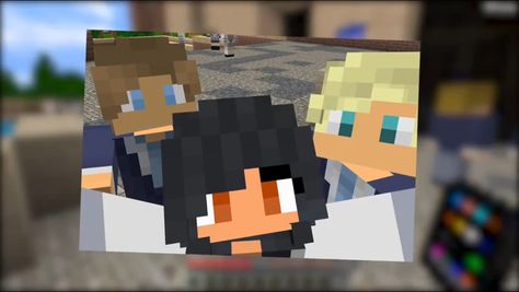 Aphmau, Garroth, and Laurence selfie Lucinda Aphmau, Aaron Aphmau, Aphmau Crew, Phoenix Drop High, Aphmau Memes, Aphmau And Friends, Aphmau Ships, Aphmau Pictures, Aphmau And Aaron