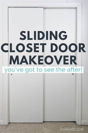 Tiny Master Closet, Door Redo, Double Closet Doors, Sliding Closet Door, Diy Closet Doors, Bedroom Closet Doors, Closet Door Makeover, Mirror Closet Doors, Double Closet