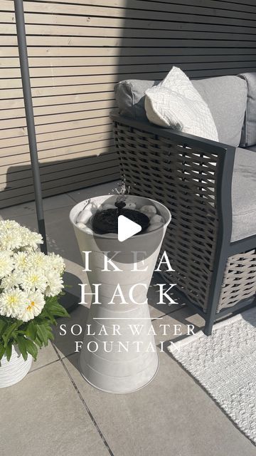 Cheryl | Interiors & Garden | UK 🇬🇧 on Instagram: "i k e a  w a t e r  f e a t u r e  h a c k
-
I bought 2 of the @ikeauk Fniss waste bins at £1.50 each to make my water feature.
-
I glued them together and then primed them - make sure you use an outdoor plastic primer.
-
I then used an outdoor paint, again suitable for painting plastic.
-
I had some outdoor paint tester pots in the garage so i mixed 2 different colours with baking powder (i would normally use bicarbonate of soda) but had none, to create a texture on the pots. I applied it with a sponge.
-
Finally i used some old plastic plant pots to fill the water feature, topped them with large white pebbles (wash these first or your water will go a milky colour) then i added the water and a solar water fountain.
-
Its so nice to sit Ikea Watering Can Hack, Pool Stools In Water Diy, Make Plastic Pots Look Like Stone, Diy Water Bottle Plant Pot, Diy Water Feature, Solar Water Fountain, White Pebbles, Plastic Plant Pots, Solar Water