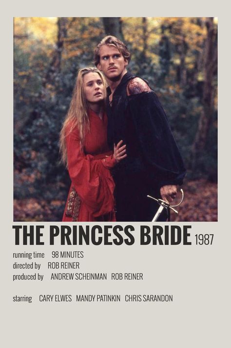 The Princess Bride Movie Poster, Alternative Minamilist Movie Covers, Minimalist Polaroid Film Posters, Alternative Minimalist Covers Movies, Poloriod Movie Poster, Mini Movie Poster, Movie Polorid Posters, Alternative Minimalist Poster, Alternative Minimalist Album Covers Movies