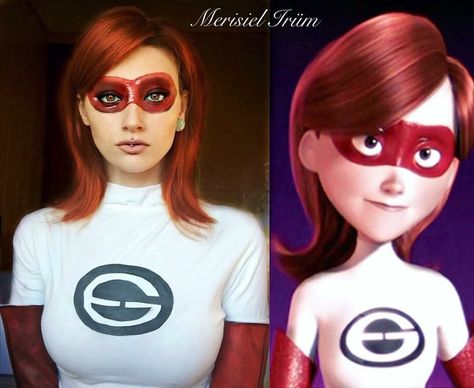 Elastigirl cosplay Elastigirl Makeup, Elastigirl Costume, Elastigirl Costume Women, Comicon Costume Women, Elastigirl Disneybound, Plus Size Elastigirl Costume, Elasta Girl The Incredibles, Marvel Cosplay Girls, Comic Con Cosplay