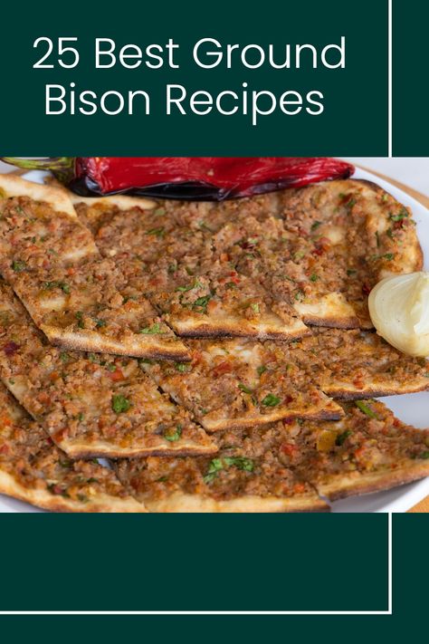 Buffalo Recipes Meat, Ground Bison Recipes Casseroles, Bison Ground Beef Recipes, Ground Buffalo Recipes, Ground Bison Recipes Healthy, Buffalo Meat Recipes, Bison Steak Recipes, Bison Meat Recipes, Bison Chili Recipe