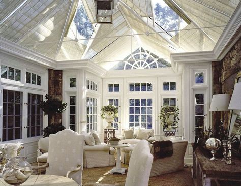 Classic Colonial Style Home Sunroom - Wilton, Connecticut Georgian Sunroom, Colonial Home Library, Colonial With Sunroom, Colonial With Addition, Colonial Sunroom, Home Sunroom, French Style Mansion, Sunroom Extension, Wilton Connecticut