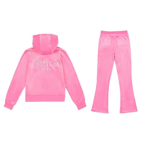 JUICY COUTURE BRIGHT PINK SOFT VELOUR TRACKSUIT - 15-16Y Juicy Couture Aesthetic, Juicy Track Suit, Juicy Tracksuit, Dress Reference, Pink Tracksuit, Roblox Clothing, Juicy Couture Tracksuit, Wardrobe Makeover, Velour Tracksuit