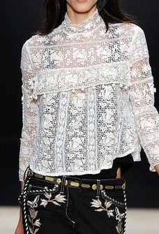 Isabel Marant Mode Tips, Emma Watson, Looks Style, Mode Inspiration, Lace Blouse, Fashion Details, Moda Fashion, Isabel Marant, High Fashion