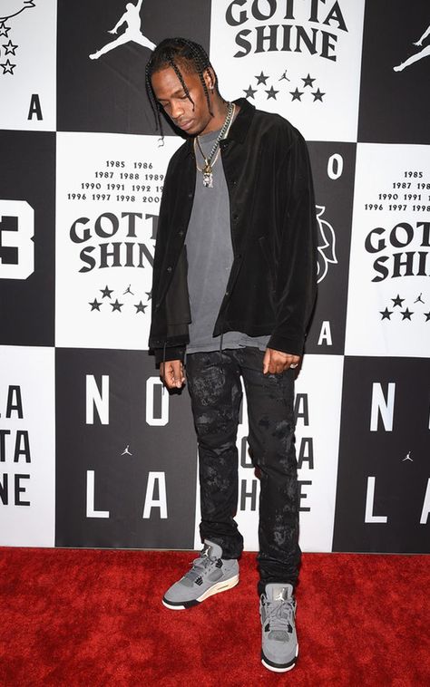 Jordan 4 Cool Grey Outfit, Jordan 4 Fits, Jordan 4 Outfit Men, Jordan 4 Retro Cool Grey, Jordan 4 Outfits, Travis Scott Style, Jordan 4 Travis Scott, Travis Scott Outfits, Jordan 4 Cool Grey