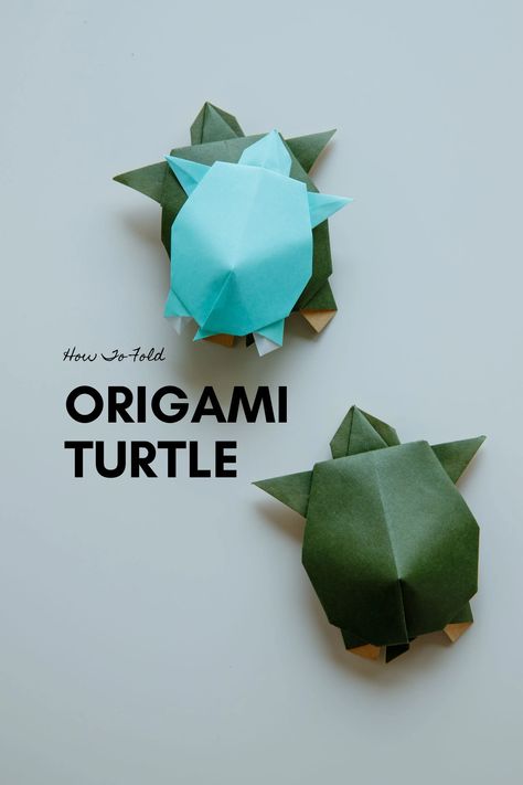 origami turtle | origamiok Turtle Origami Easy, Origami Sea Creatures, Origami Lizard, Oragami Ideas Cute, Turtle Origami, Paper Turtle, Cool Origami, Dinosaur Origami, Animal Origami